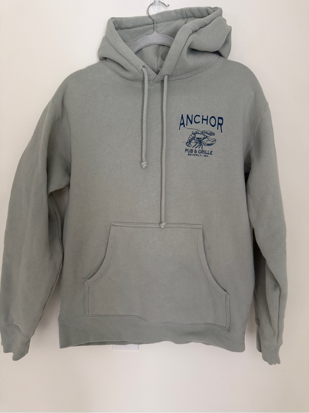 Chor Light Gray Crewneck Hoodie with Anchor Logo UNISEX